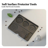 Corner Pressing Pad Non-Slip Silicone Coffee Tamper Mat Countertop Protection Corner Pressing Mat for Baristas
