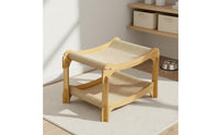 Spacious Two-Tier Cat Scratcher Bed Multi-Functional Design Double Layer Cardboard Cat Sofa Wear-Resistant Corrugated Scratcher Bed for Multiple Cats, Kittens