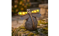 Dragonfly Statue with Solar Light Protected for Yard, Flower Bed, Homeowners
