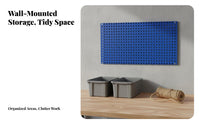 Space-Saving Metal Pegboard Panel Versatile Storage Square Hole Tool Organizer Modular Design Metal Pegboard Kit Easy Installation for DIY Enthusiasts, Craftsmen, Mechanics, Workshop, Garage, Retail Shop, Basement