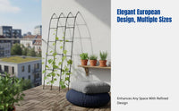 Half Arch Trellis, Climbing Support, No-Drill Leaning Design for Villa Garden and Balcony