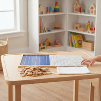 Early Learning Educational Counting Board Paint Wooden Hundred Board 1-100 Number Grid Game for Preschoolers, Kids, Toddlers, Homeschool, Classroom