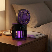 Fan Lantern Digital Display Night-Time Light Lamp Safety Grille for Indoor Use