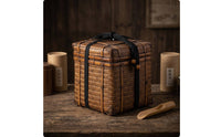 Bamboo Storage Box with Lid Handcrafted Storage Box with Lid Vintage Woven Basket for Collectors