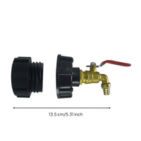 Tote Adapter with Brass Ball Shutoff Resistant Tote Tank Adapter Threaded Ball Shutoff Connector for Workshop