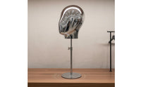 Mannequin Head Stand Modern Design Electroplated Head Form Polished Finish Hairpiece Display Stand for Retailers, Boutique Owners, Showroom