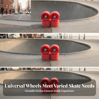 4 Pieces Street Riding Wheels Sports Apparatus Surfboard Wheels Cylindrical Shape Center Bearing Opening