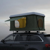 Automatic Opening Hard Shell Roof Tent Waterproof Rooftop Tent 2-3 Person Outdoor Gear Includes Telescopic Ladder for Campers