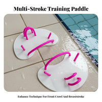 Builds Arm Strength Half Palm Swim Paddles Long-Lasting Material Swimming Training Hand Paddles Secure Fit for Beginners, Adults