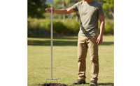 Stainless Steel Tent Pole Heavy Duty Sectional Tarp Pole Detachable Design Support Rod for Campers, Hikers