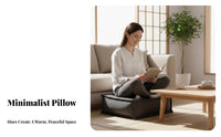 Wabi-Sabi Design Square Pouf Japanese aesthetic Plush Footstool Cube Multi-Purpose Floor seat Thick Padding for Meditators, Homeowners, floor mat Room, Bedroom, Meditation Space, Entryway