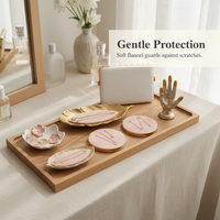Jewelry Display Stand for Necklaces and Earrings - White and Pink Series