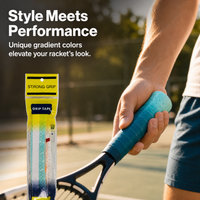 Gradient Two-Tone Badminton Racket Overgrip with Perforated Keel for Anti-Slip and Sweat Absorption