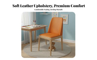 Upholstered Wooden Chair Solid Wood Frame Keyhole Back Dining Chair Unique Rear Design Household Furniture for Adults, Kitchen, Hotel, Living Room