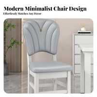Modern Design Armless Wood Chair Padded Backrest Wooden Chair with Cutout Handle Sturdy Construction Household Furniture Easy to Move for Homeowners, Families, Restaurant Owners, Home Office, Study Room, Kitchen, Tea House