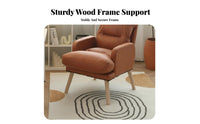 Multi-Position Recline Reclining Armchair with Ottoman Adjustable Backrest Armchair and Ottoman Set Ergonomic Design Lounge Chair Long-Lasting Textile for Awayice Workers, Students, Living Room, Bedroom, Reading Nook, Small Areas
