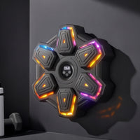 Smart Music Boxing Machine LED Wall Mounted Boxing Machine Adjustable Punching Instructor Shock Absorbing for Adults, Bedroom