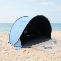 Open-Front Shelter Tent Quick Setup Compact Foldable Lightweight Fold-out Beach Tent Fold-up-up Beach Shelter for Park
