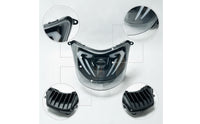 LED Motorcycle Headlight Black Light Finned for Night Riding