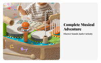 Educational Kids Drum and Xylophone Toy Sensory Stimulation Toddler Drum Set Develops Fine Movement Skills Toddler Percussion Set Easy to Assemble for Toddlers, Preschoolers, Preschool, Daycare, Playroom