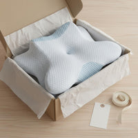 Pressure Relief Ergonomic Memory Foam Pillow Breathable Bedding for Back Sleepers