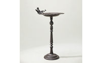 Bird Feeder with Fairy Whimsical Pedestal Bird Feeder Antique Style Garden Ornament for Backyard