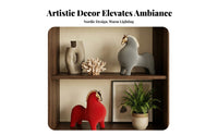 Resin Horse Sculpture Fine Workmanship Modern Horse Figurine Hand Finished House Decoration for Cabinet Living Room Bookshelf