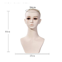 Mannequin Head with Shoulders Matte Display Head with Shoulders Skin Tone Jewelry Display Bust for Jewelers