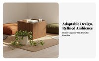 2 Pieces Modern Aesthetic Nesting Coffee Table Set Movable with Wheels Nesting Coffee Tables Modular Combination Indoor Furniture Space-Saving Design for Apartment Dwellers, Homeowners, Students, Living Room, Small Areas, Bedroom, Home Office