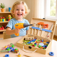 Screw and Nut Play Set Science Learning Wooden Child-Centered Repair Toy for Preschoolers, Children