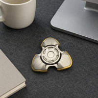 Gold-Edged Everyday-Carry Fidget Rotator Polished Contoured Metal Fidget Rotator Machined Handheld Accessory Matte Finish