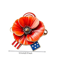 Remembrance Memorial Day Badge Decorative Lapel Badge Gift Accessory Enamel for Veterans Families, Ceremonies, Parades