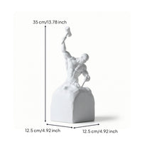 Human Figure Sculpture Minimalist Sculpture with Block Base Modern for Bookshelf
