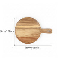 Smooth Finish Board with Handle Rustic Kitchenware for Food Presentation