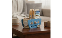 5 in 1 Educational Pirate Ship Toy Hand-Eye Coordination Educational Busy Board Wooden for Toddlers
