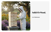 5-Tier Wooden Beehive Sturdy Construction Fir Wood Beehive Stackable Bee House Beginner-Accessible Beekeeping Beginner Kit