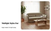 Modern Design Multi-Seater Couch Space-Saving Upholstered Wooden Frame Sofa Sturdy Construction Living Room Seating Modular Options for Apartment Dwellers, Families, Homeowners, Lounge Area, Bedroom