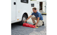 2 Pieces RV Leveling Ramp Heavy Duty Tire Leveling Block Reinforced Ribs Vehicle Equipment for Campers, Camping