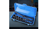 Socket Wrench Set with Case Heavy-Duty Socket Set with Carrying Case 12-Point Tools for Amateur Mechanics, Auto Repair, Garages, Workshops
