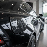 Precision Fit Carbon Fiber Fuel Lid Sticker 3K Twill Weave Carbon Fiber Gas Cap Cover High Gloss Finish Fuel Reservoir Door Protector Resistant for Lexus Owners, Auto Detailing