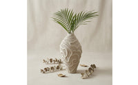 Vase with Undulating Texture Textured Resin Vase Organic Flower Holder for Shelf Display