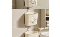 Hanging Storage Basket Organizer Basket with Hanging Tab Wall-Mounted for Lavatory, Closet, Utility Room