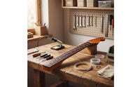 Electric Guitar Neck with Rosewood Fingerboard Adjustable Electric Guitar Neck Instrument Part 6-String Natural Wood Finish