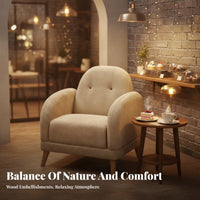 Simple Design Upholstered Loveseat Modern Aesthetic Upholstered Two-Seater Button-Tufted Backrest Restaurant Seating Comfortable for Interior Designers, Business Owners, Guests, Coffee Shop, Lounge Area, Waiting Room, Office