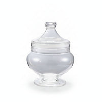 Dry Food Pedestal Storage Jar Fitted Lid for Kitchen, Pantry