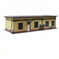 Miniature Station Building Assembly Kit Historic Railway Station Building Display Collectible for Collectors