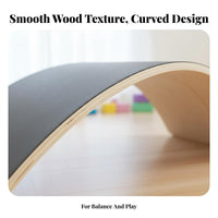 Sensory Training Wooden Balance Board Natural Wood Wooden Wobble Board Develops Core Strength Educational Rocker Toy Improves Posture for Toddlers, Adults, Stretching, Playroom
