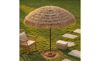 Parasol Fringe Trim Thatched Parasol Swivel Outdoor Shade
