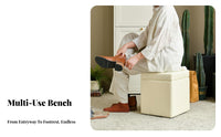 Light Luxury Design Padded Entryway Bench Multi-Functional Low Stool adaptable Placement Household Furniture space-saving Size for Children, Homeowners, Interior Decorators, Living Room, Bedroom, Commercial Spaces