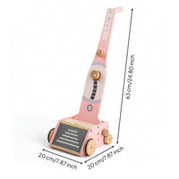 Toy Vacuum Cleaning Machine Interactive Wooden Toy Vacuum Child-Sized for Young Children, Daycare
